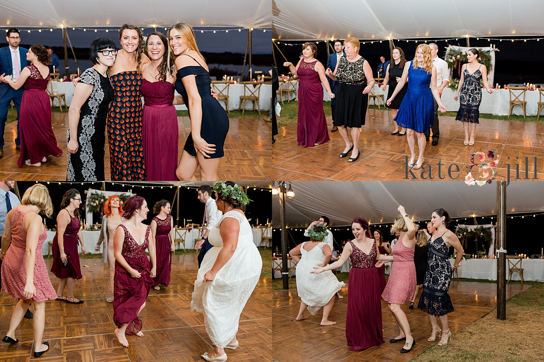 dancing reception photos under tent