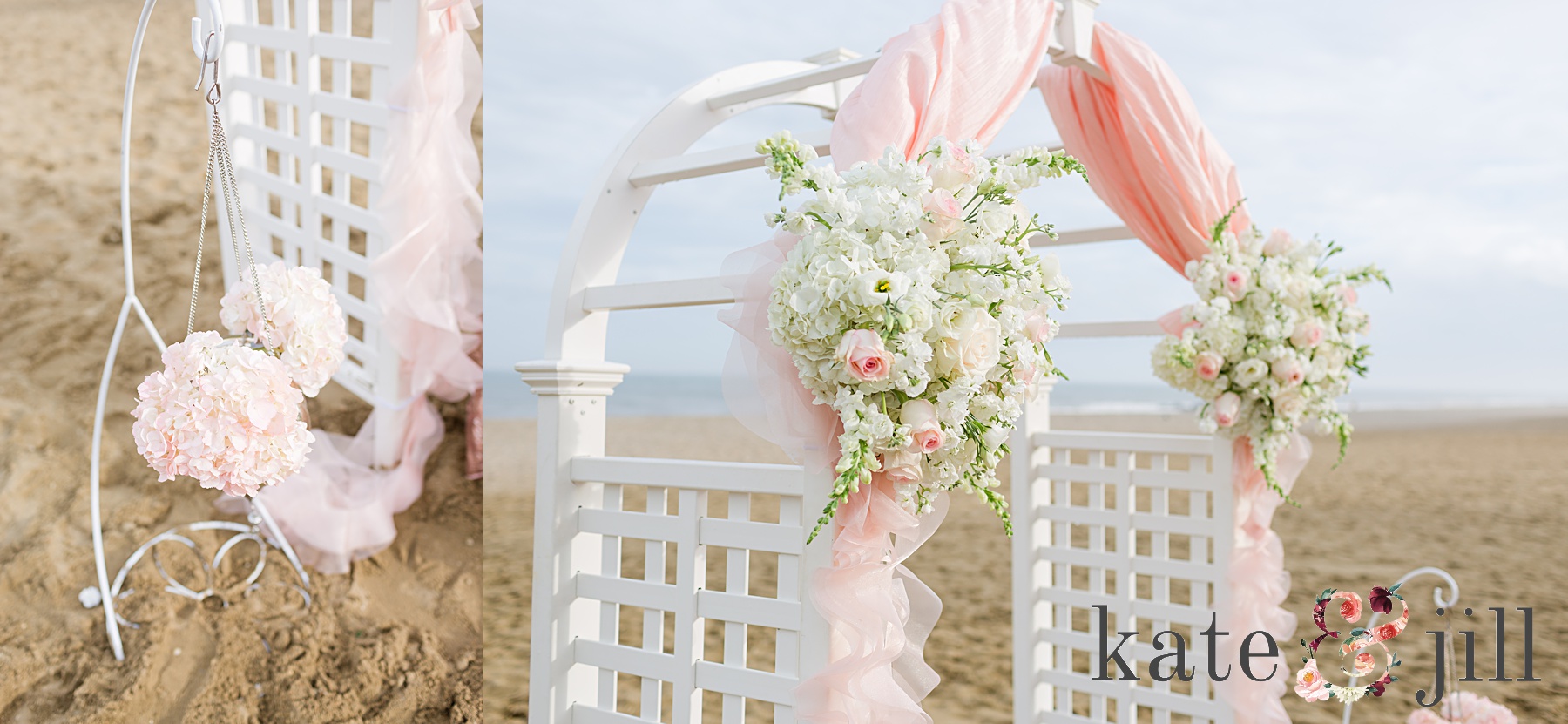 beach ceremony wedding floral decor mcloone's pier house long branch