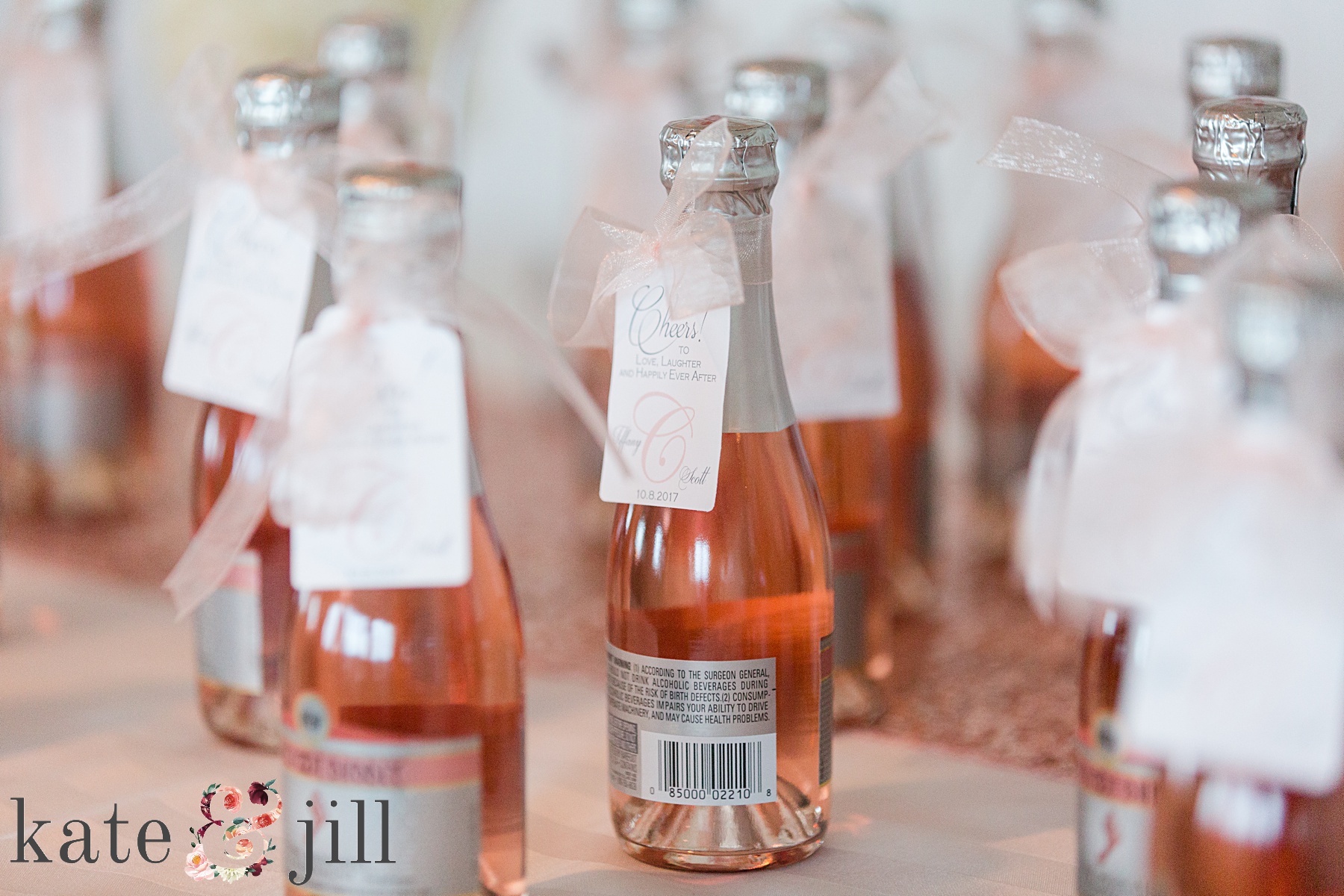 rose wine bottle wedding favors mcloone's pier house long branch