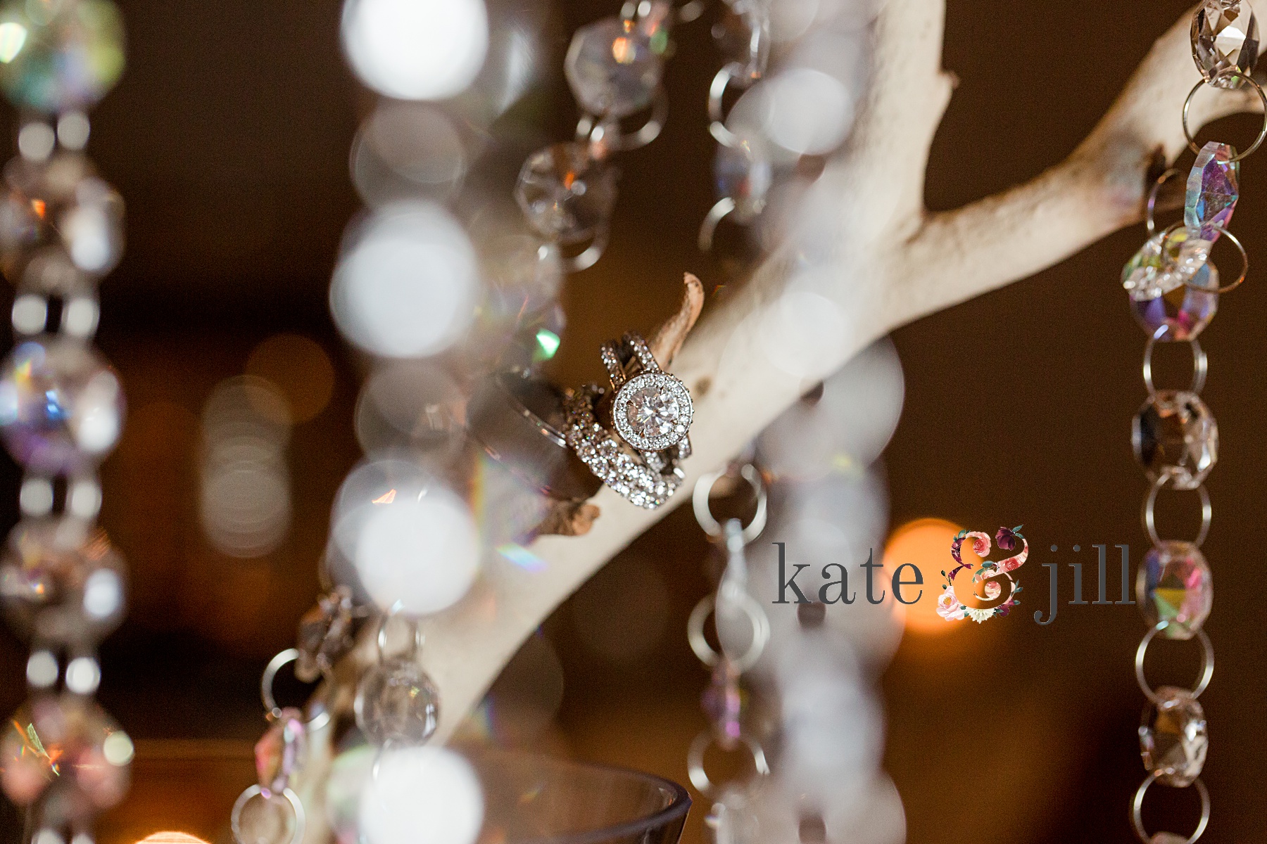 engagement ring on tree branch with rhinestones mcloone's pier house long branch