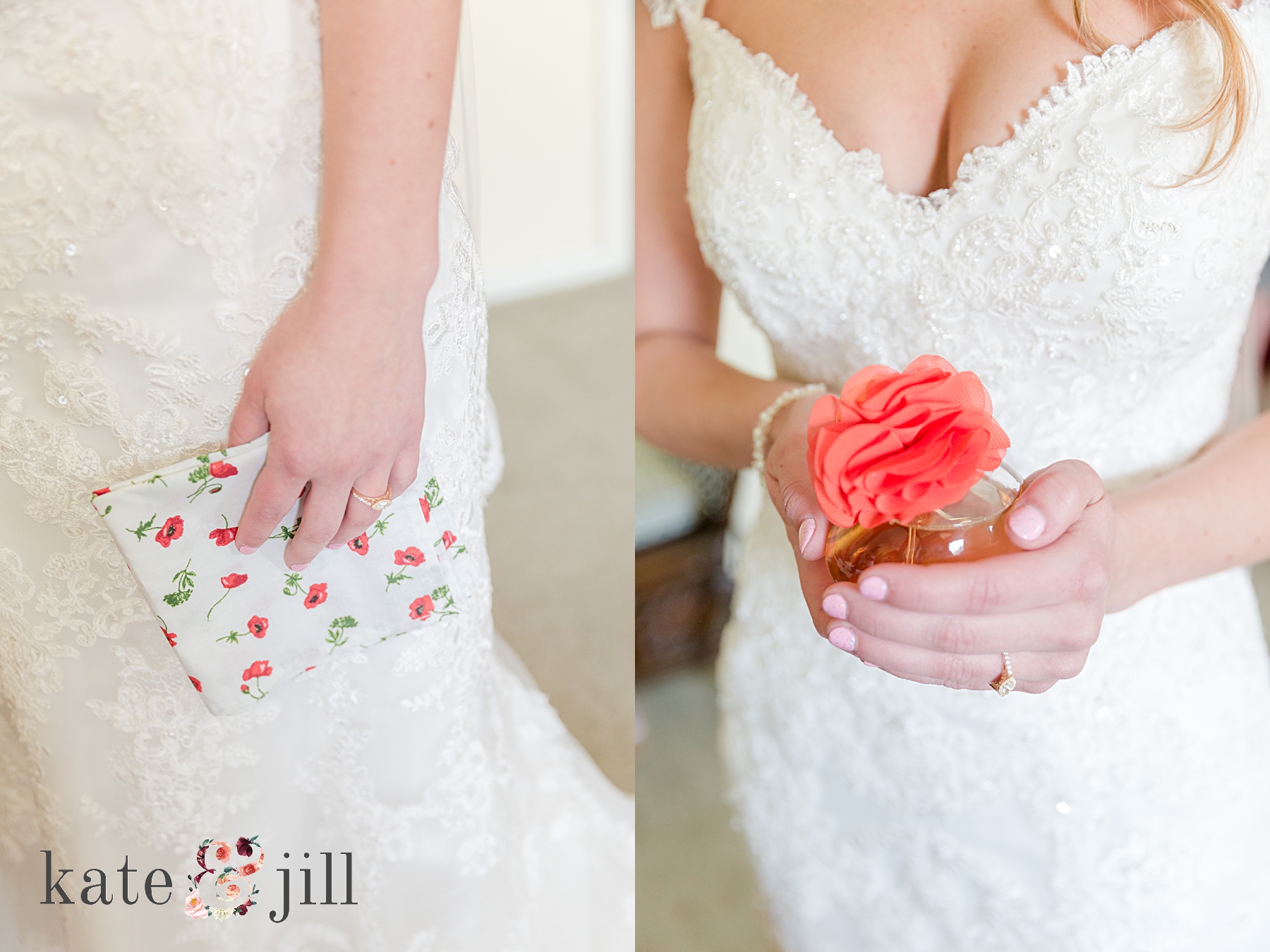 bridal details in hands poppy woodcrest country club wedding