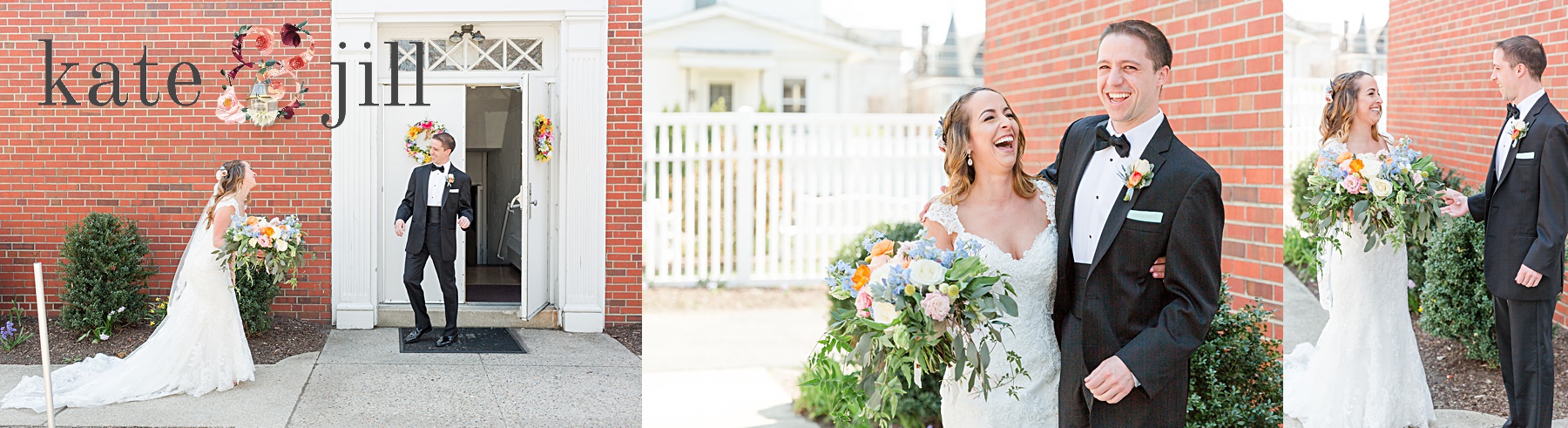 bride first look with brother woodcrest country club wedding