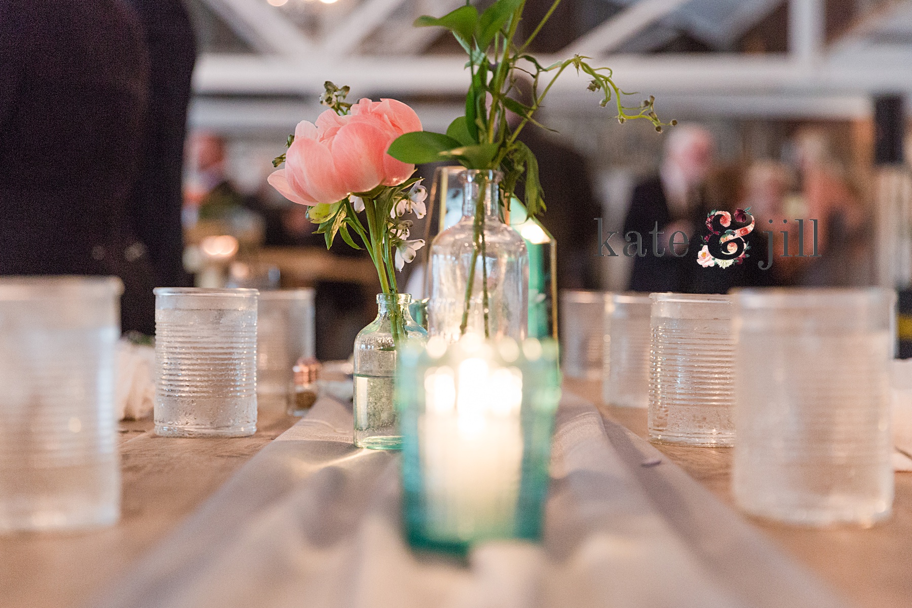 reception details centerpieces everly at railroad wedding