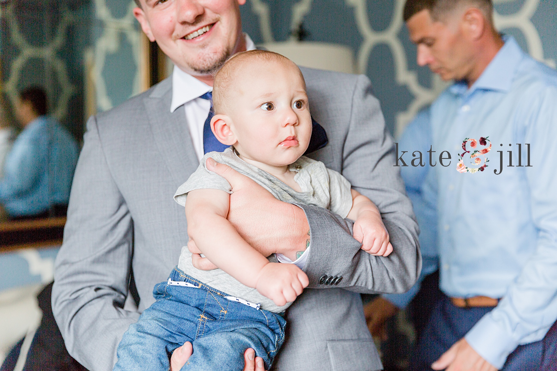 groom with son