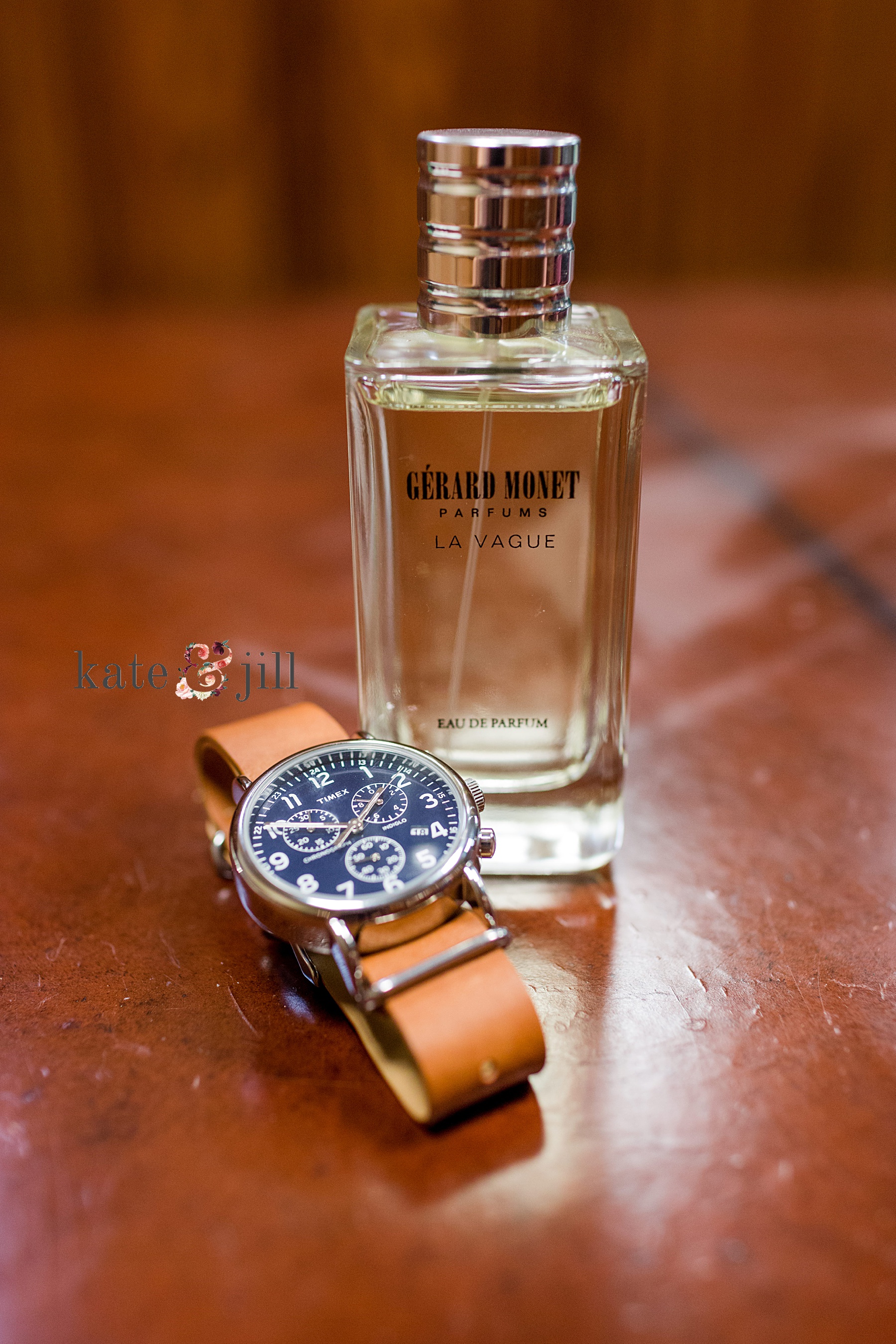groom watch and cologne