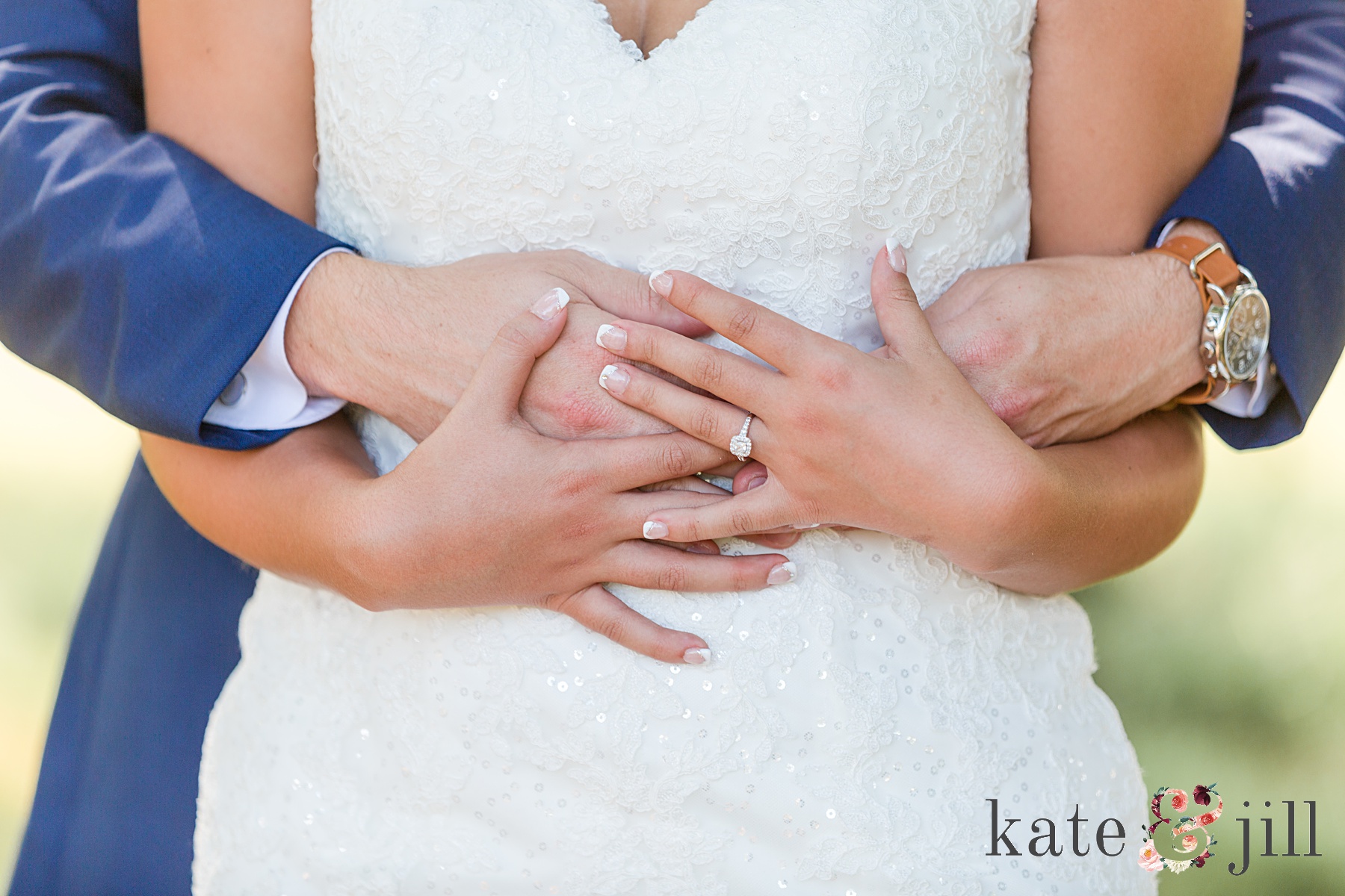 bride and grooms hands