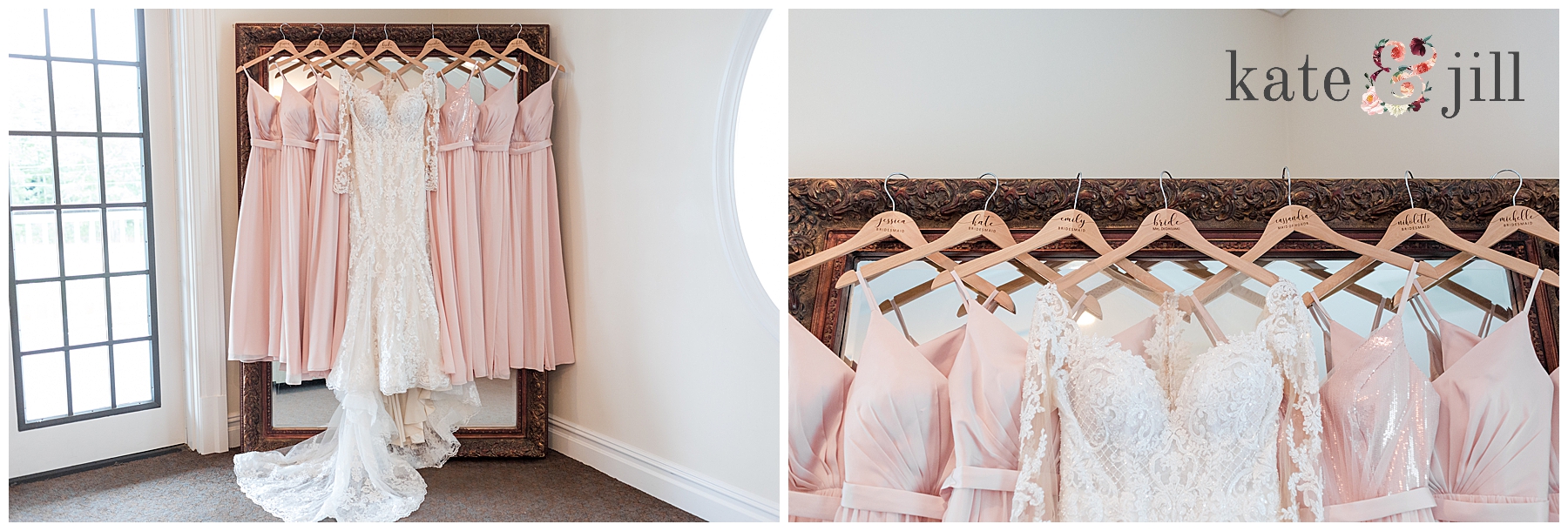 bride and bridesmaids dresses The Carriage House
