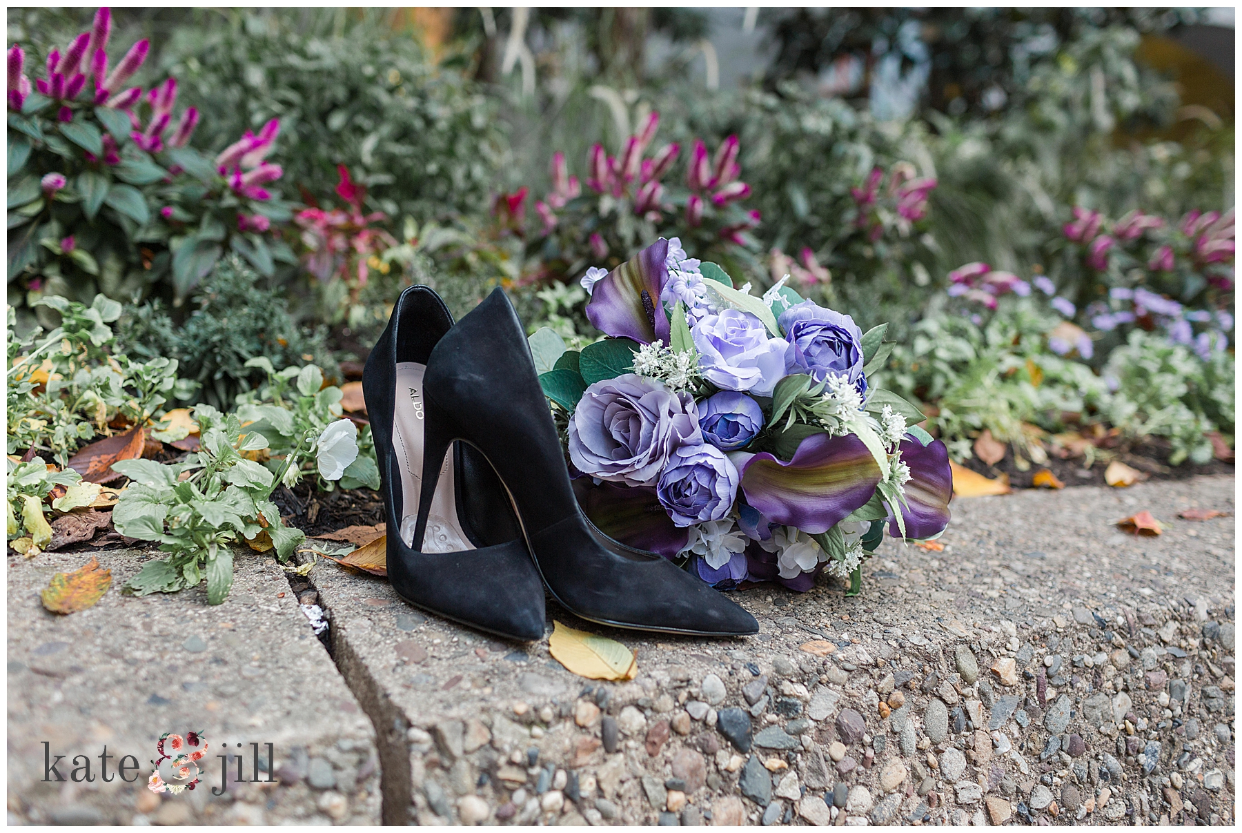 shoes and flower bouquet 