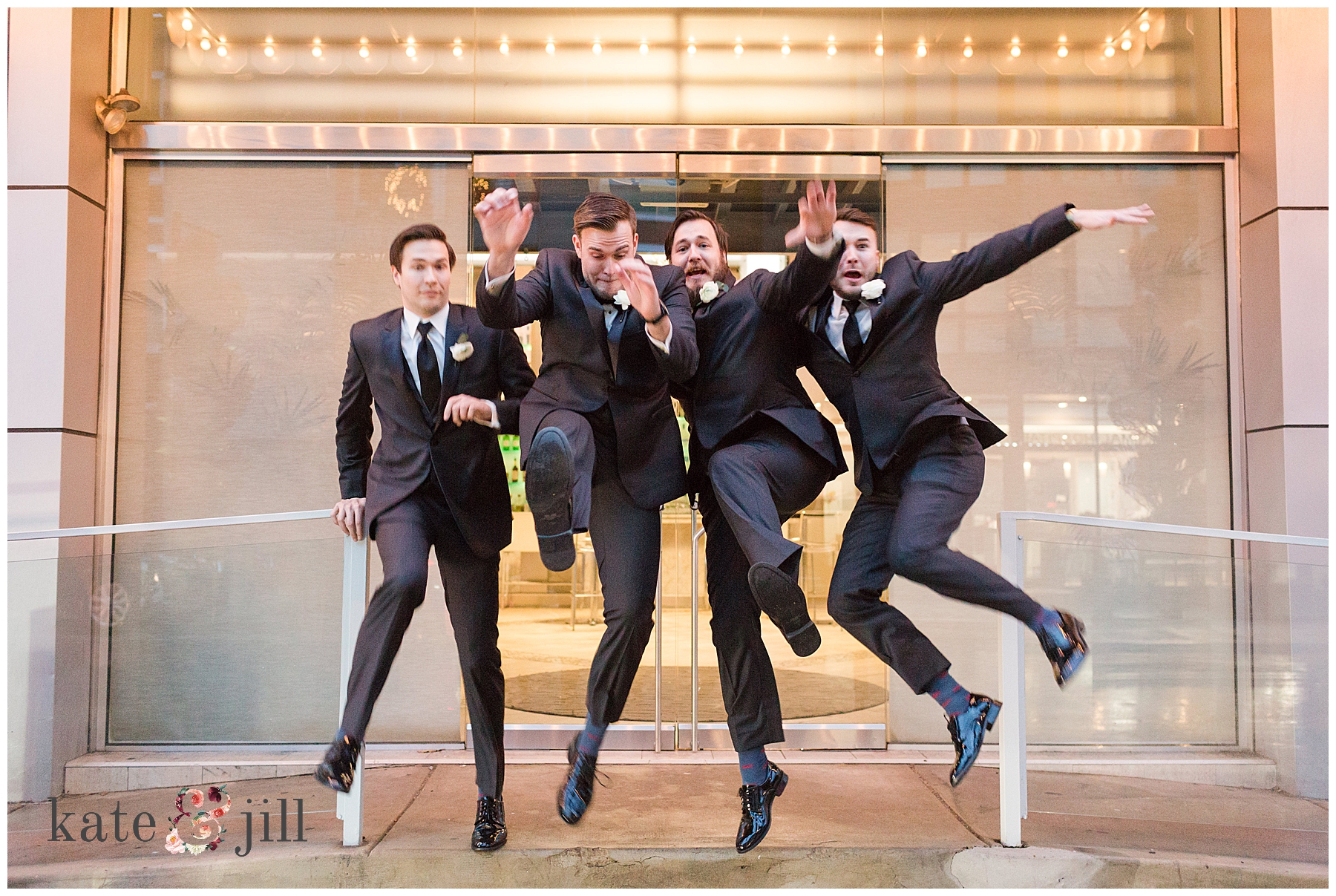 groomsmen jumping Tendenza Wedding