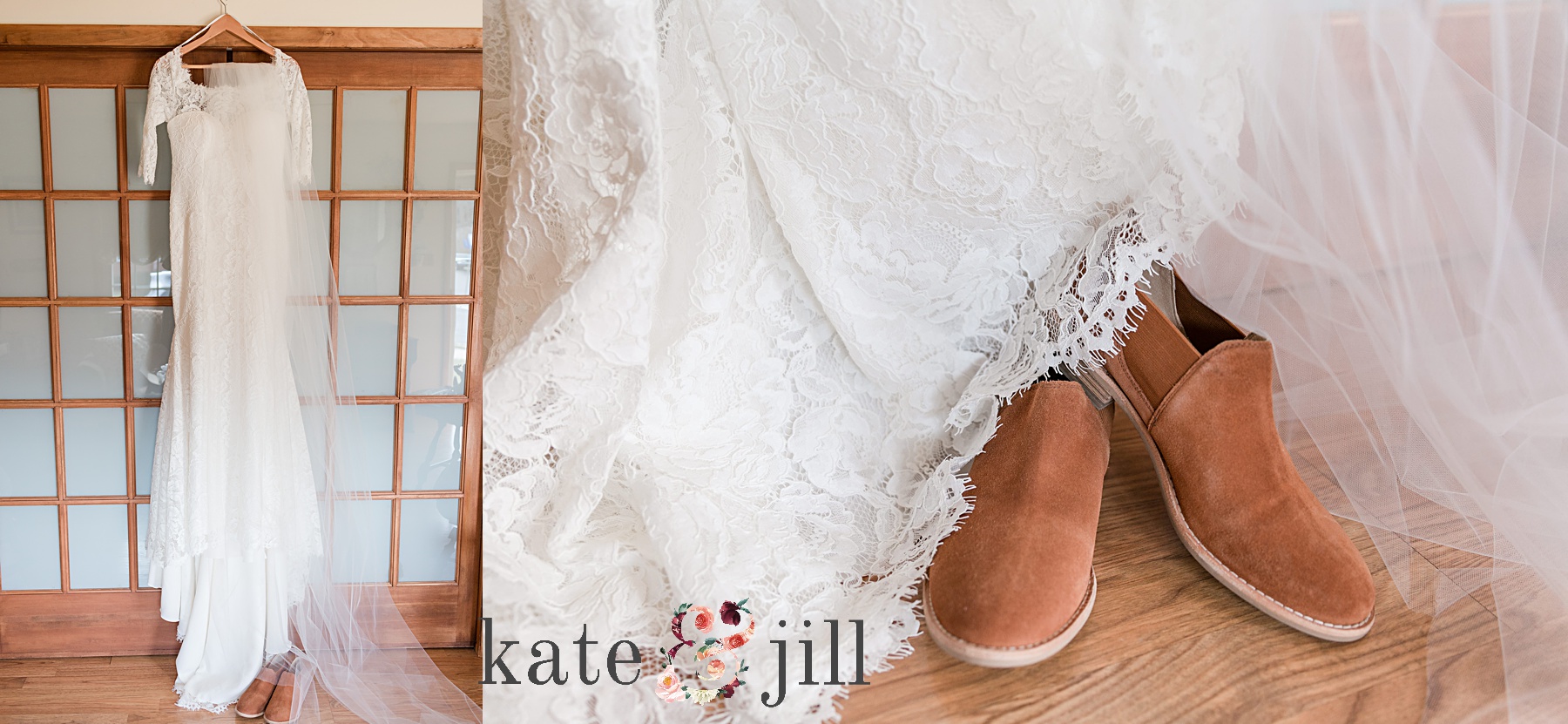 clarks shoes and wedding gown