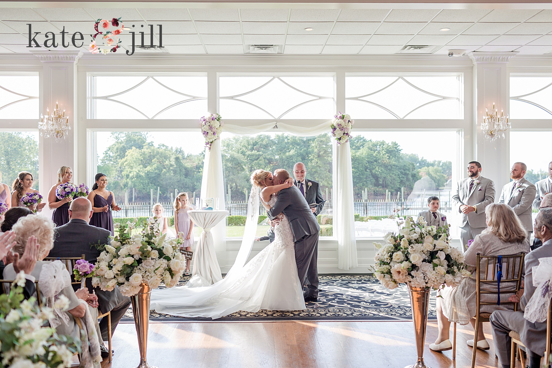 ceremony at clarks landing yacht club