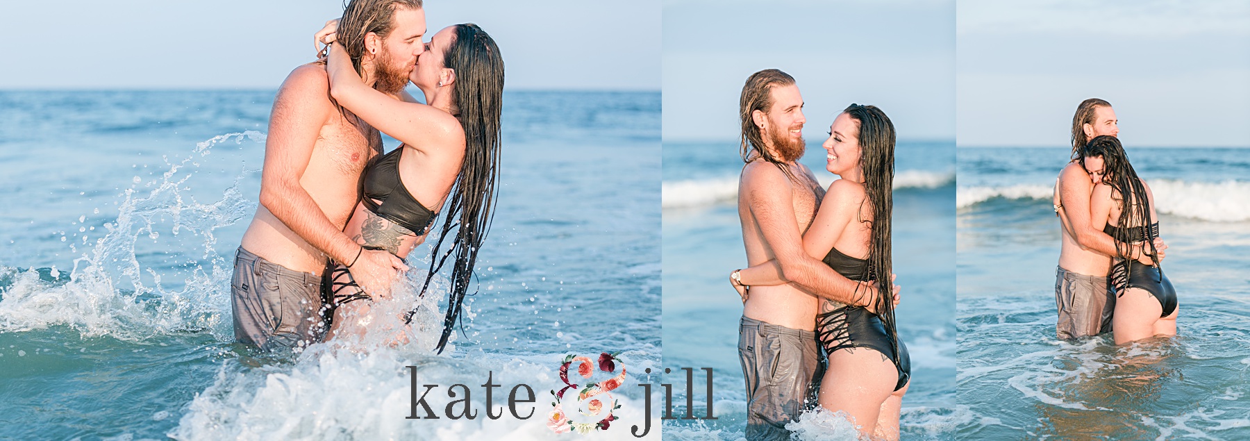 couple session in ocean