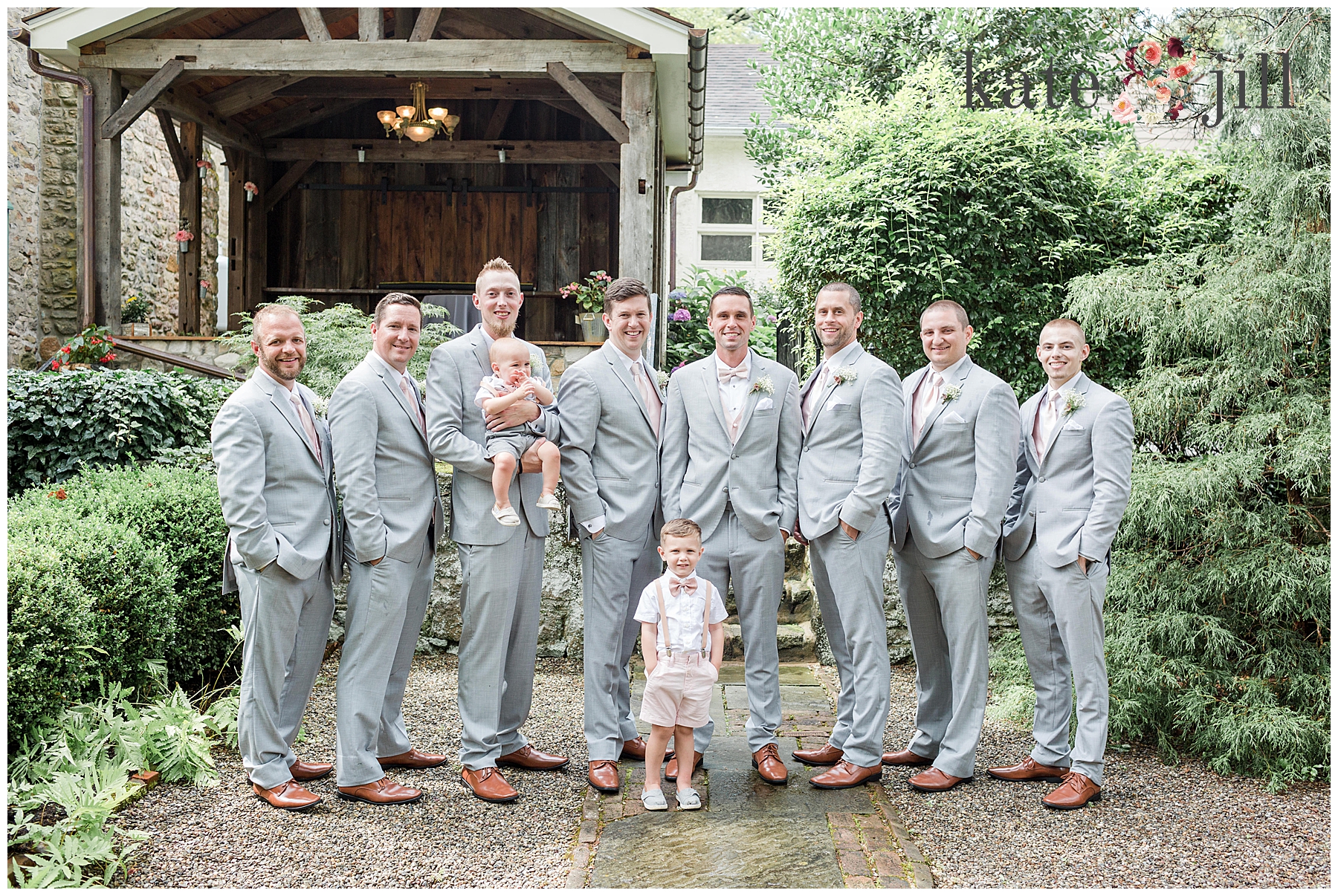 groomsmen with ring bearers