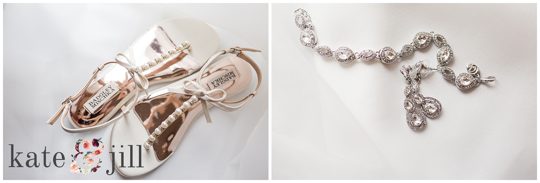 Wedding shoes and jewlery details