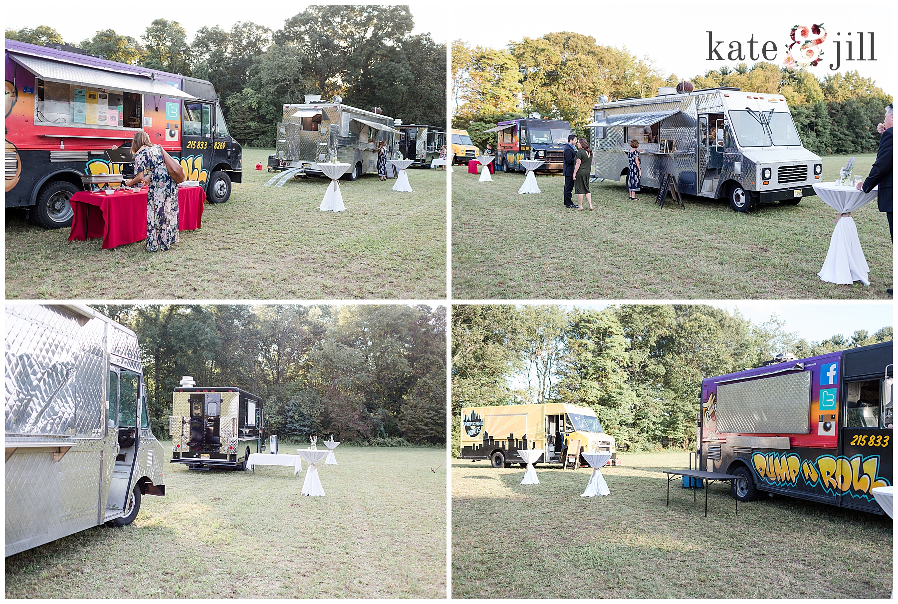 food trucks at wedding